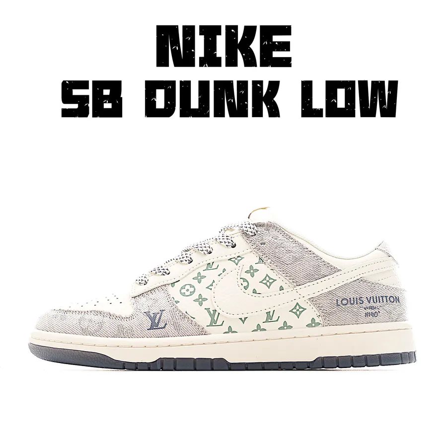 Nike SB Dunk Low LV Collaboration Premium Customized Low Top Sneakers