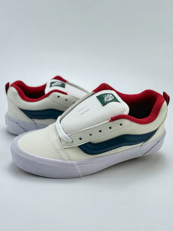 Vans Knu Skool White and Red Sneaker