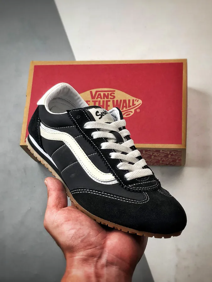 Vans Super LowPro Black Retro Thin Sole Training Shoes
