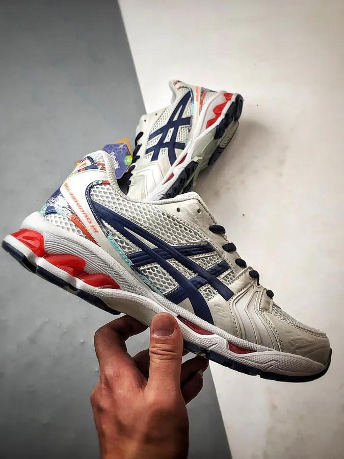 Asics Gel Kayano 14 Grey Blue Running Shoes
