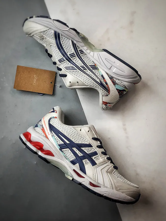 Asics Gel Kayano 14 Grey Blue Running Shoes