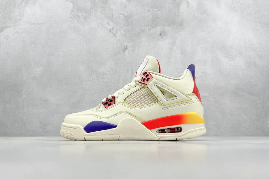 Green X Air 4 Retro 4 Jo4 Rainbow Gradient