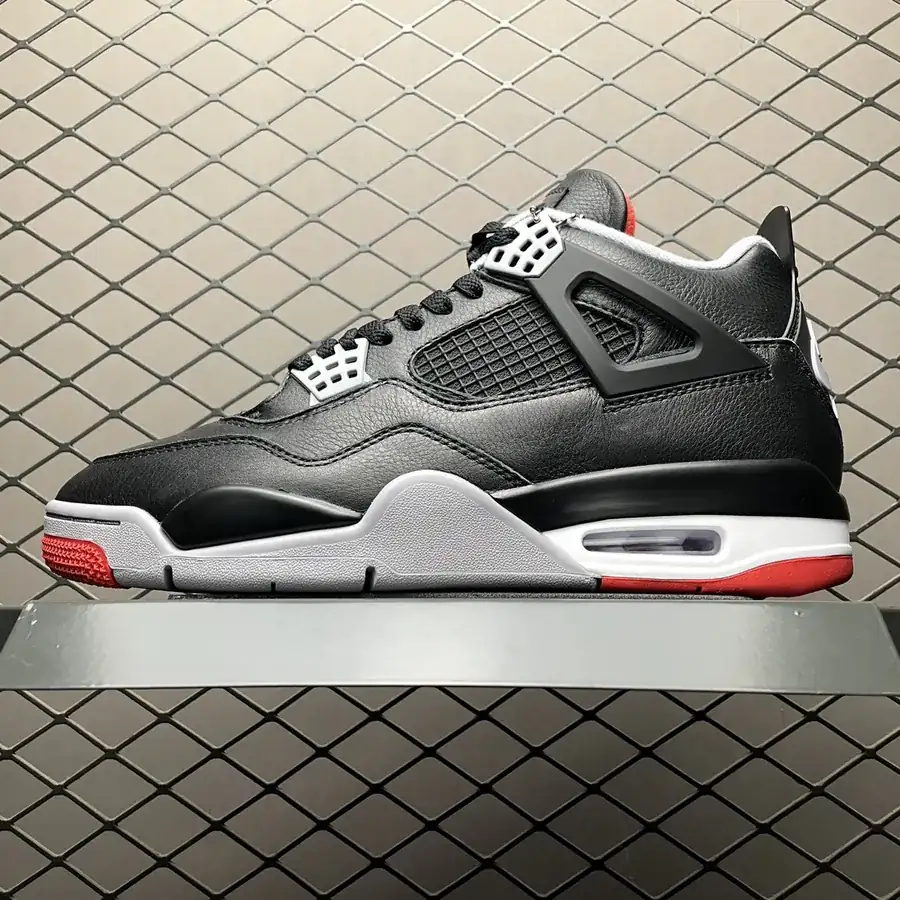Air Jordan 4 Retro Bred Reimagined Black Red Basketball Shoes