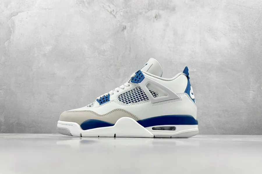 W Air 4 Retro Basketball Shoe Military Blue