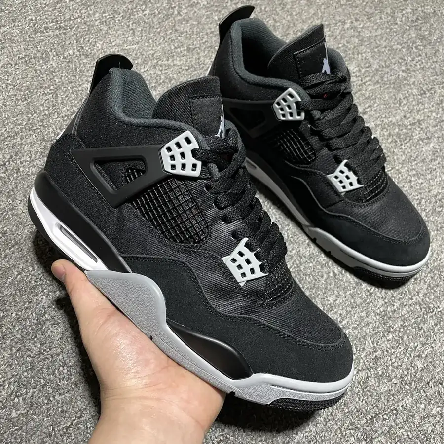 Air Jordan 4 Retro Black Canvas