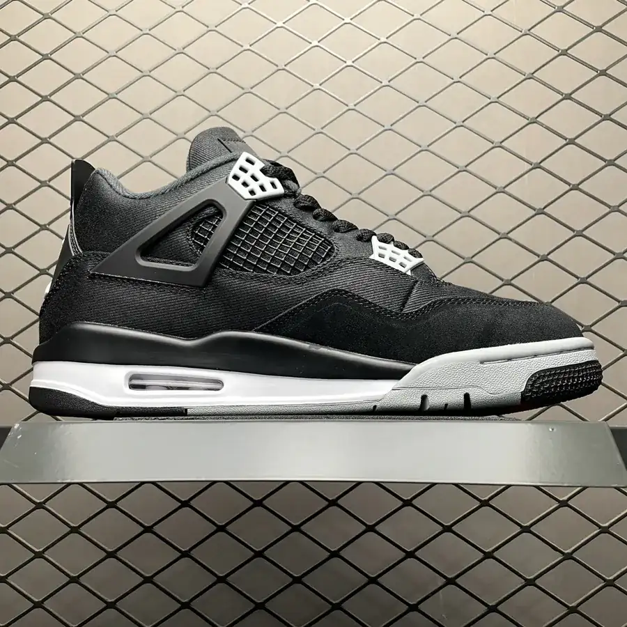 Air Jordan 4 Retro Black Canvas