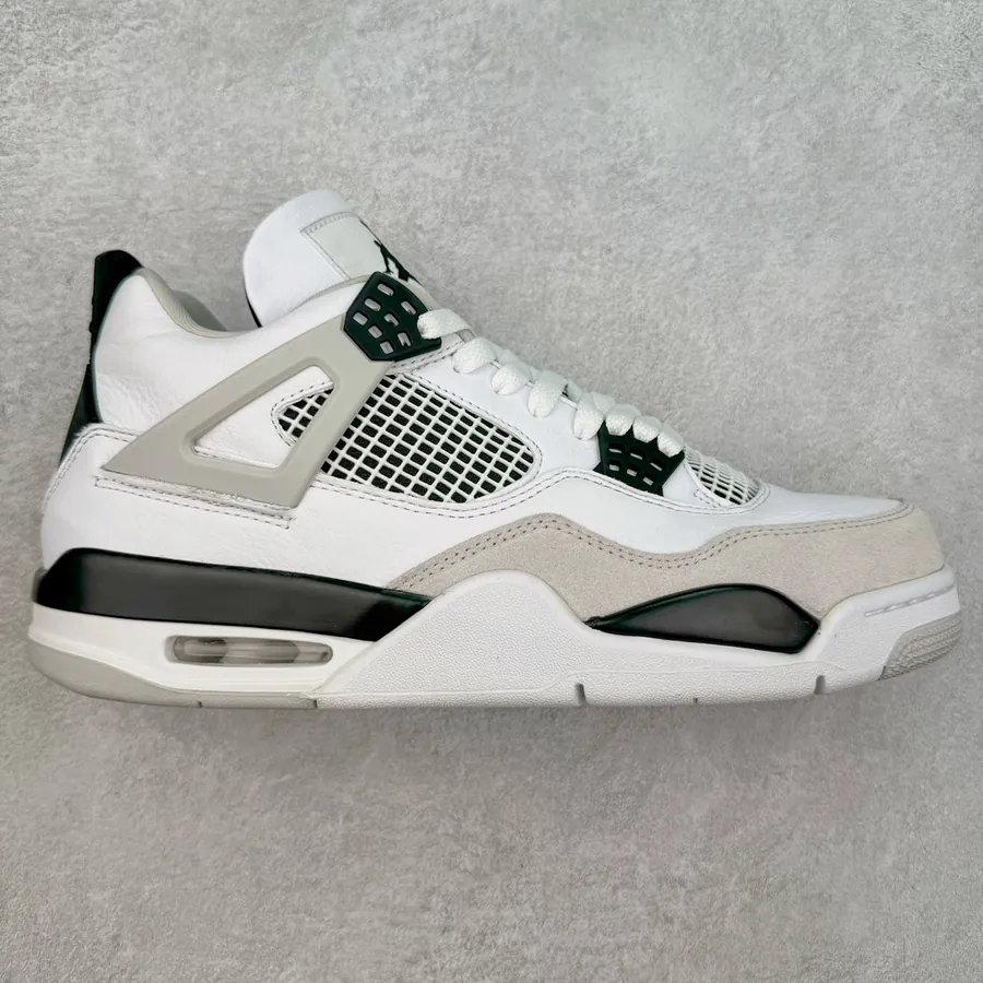 Air Jordan AJ4 Military Black Original Design, Authentic Materials