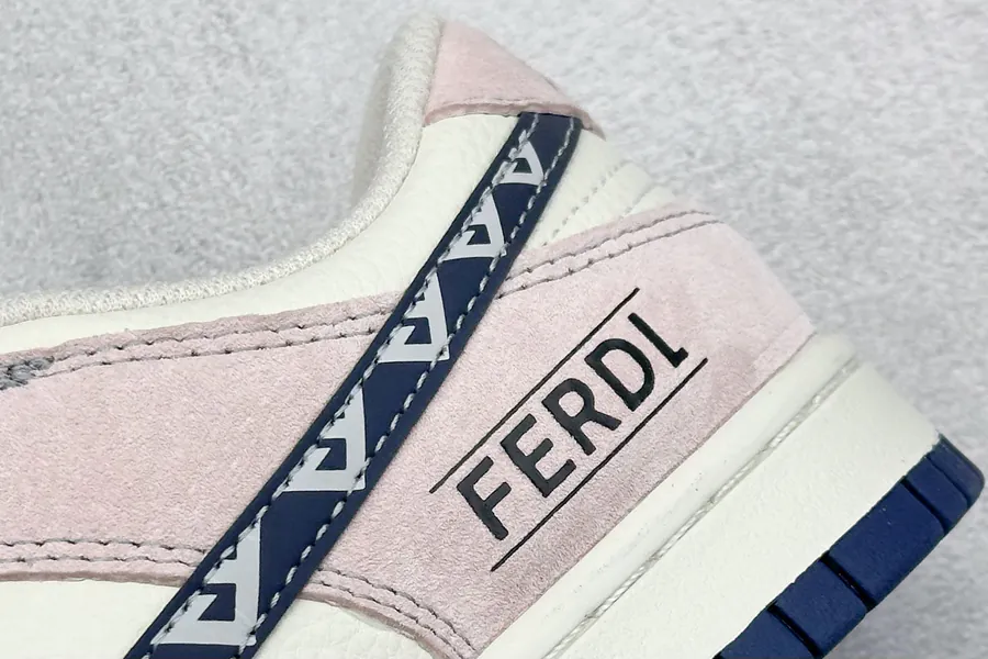 Nike SB Dunk Low x Fendi Piggyback Swoosh, Premium Custom Low Top Sneakers
