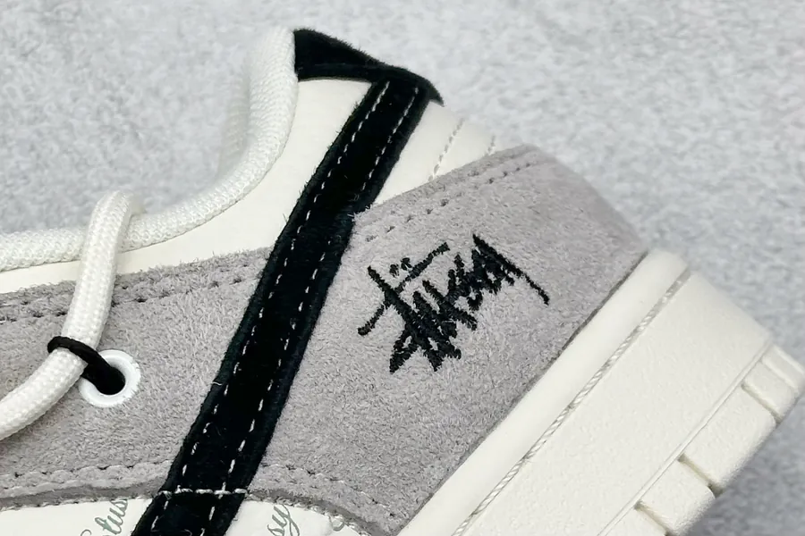Nk SB Dunk Low Stussy Webbing Black Hook, Premium Customized Low Top Sneakers