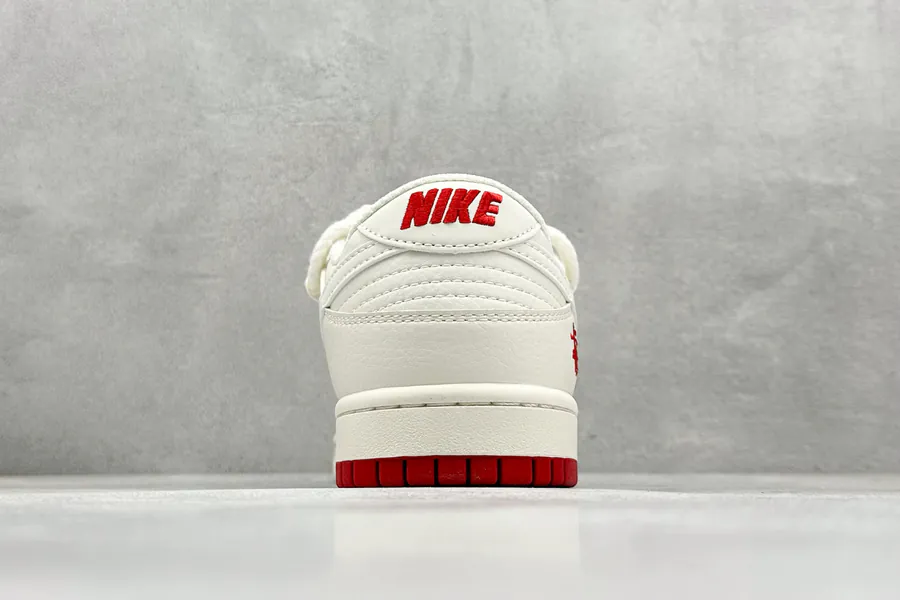 Nike SB Dunk Low x Stussy White Red Hook Strap