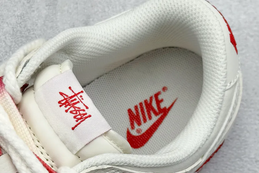 Nike SB Dunk Low x Stussy White Red Hook Strap