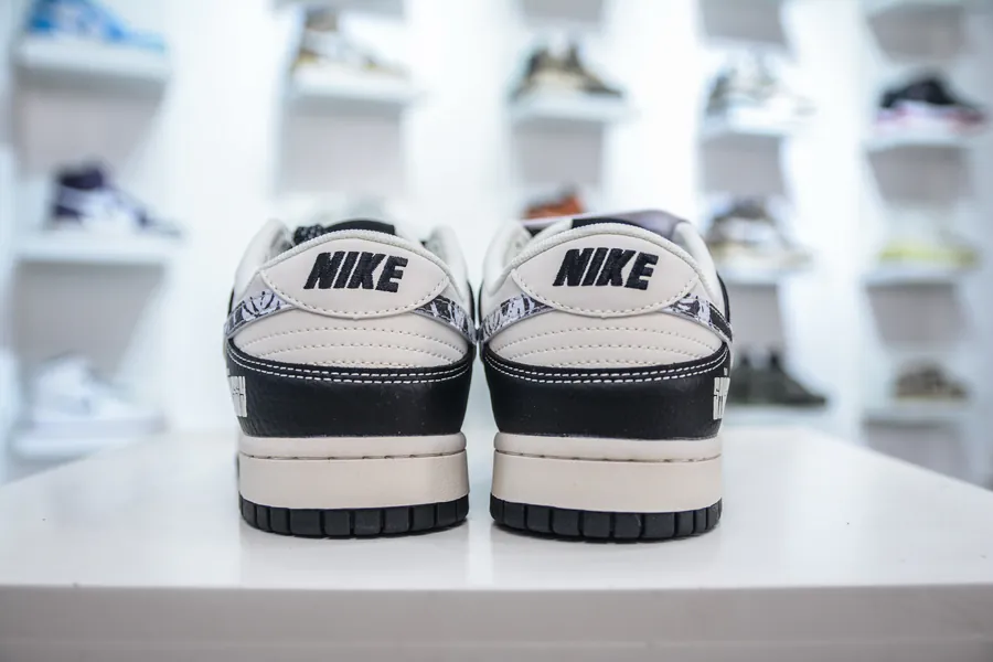 SB Dunk Low x OG Collaboration Black and White Graffiti