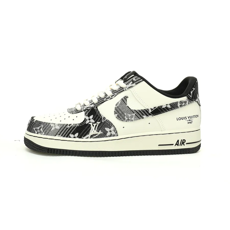 Louis Vuitton x Air Force 1 07 8 Low BlackWhite Monogram Bucket Bag
