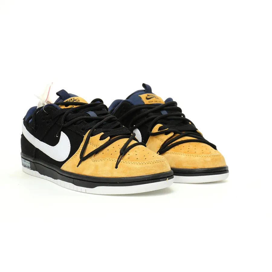 SB Dunk Low Pro PRM 'Black' in Midnight Navy & Desert Oce