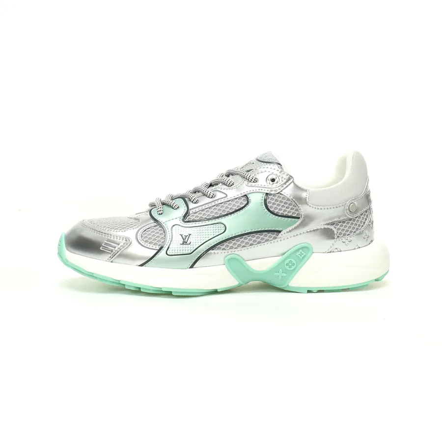 Louis Vuitton Olympia Low Sneaker Metal Silver Monogram Pattern, Vintage Style