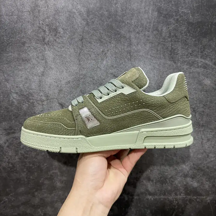 LV Trainer Green Grained Calfskin
