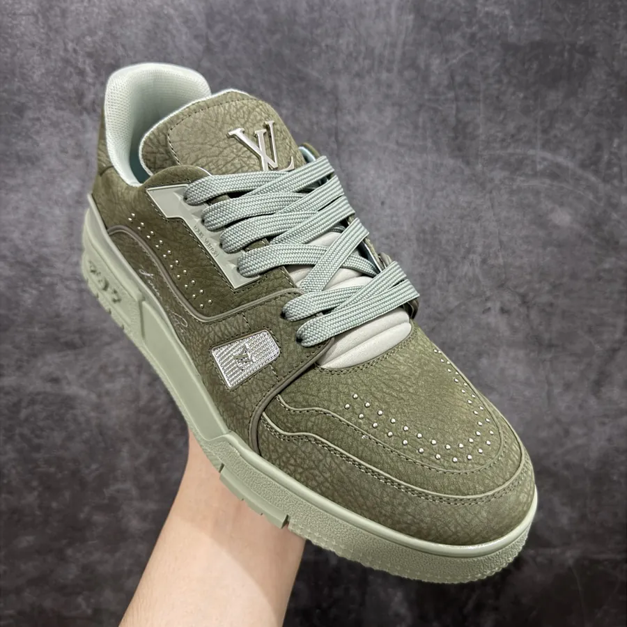 LV Trainer Green Grained Calfskin