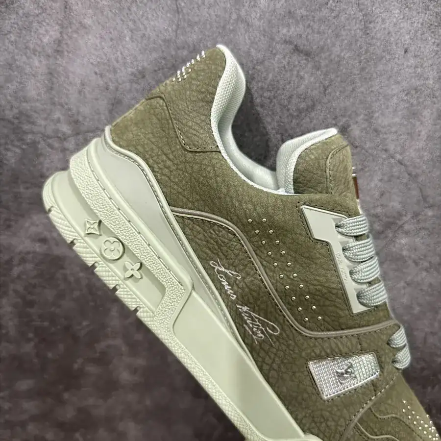 LV Trainer Green Grained Calfskin