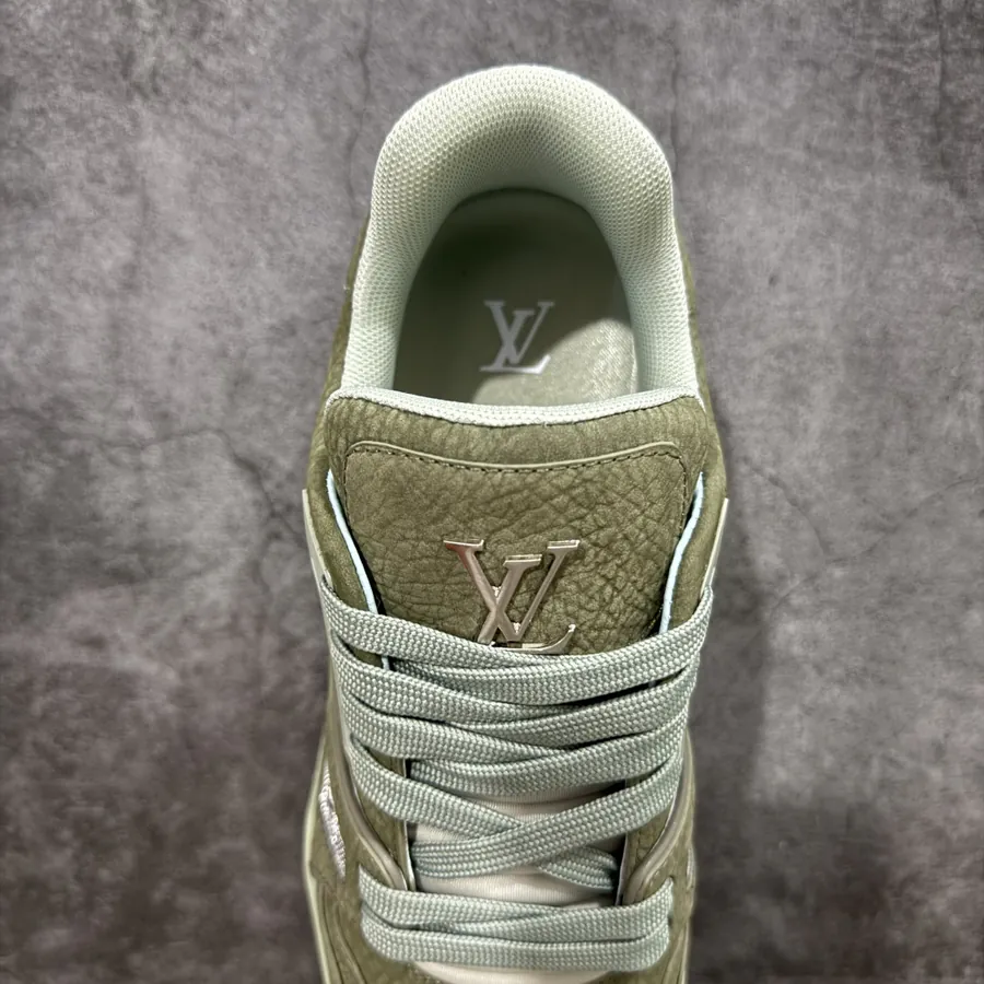 LV Trainer Green Grained Calfskin