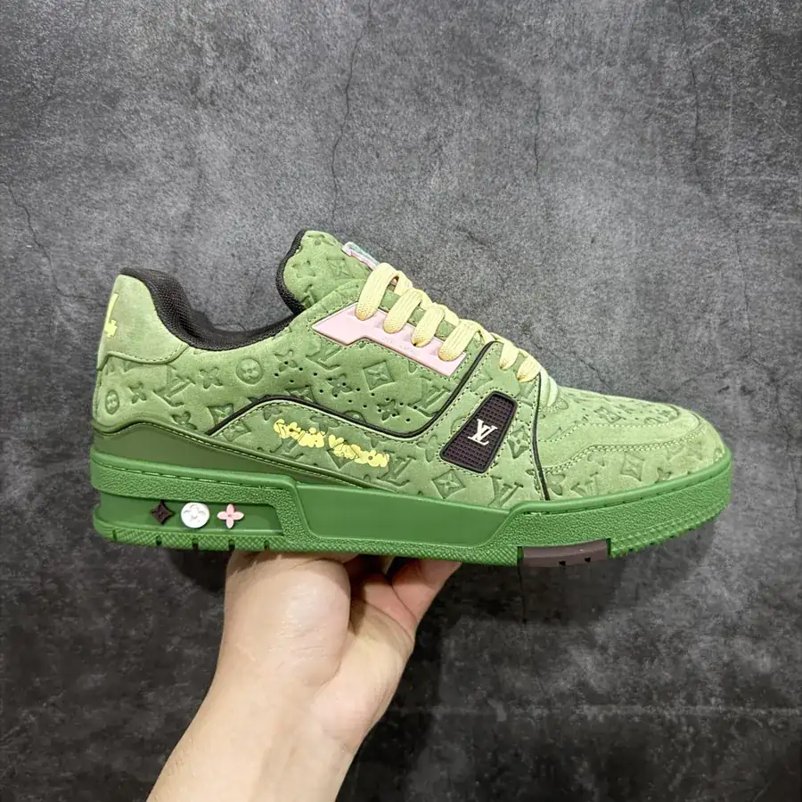 LV Trainer in Avocado Green