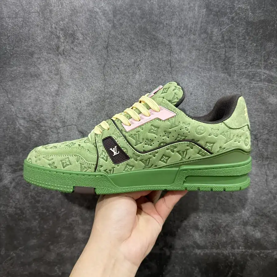 LV Trainer in Avocado Green