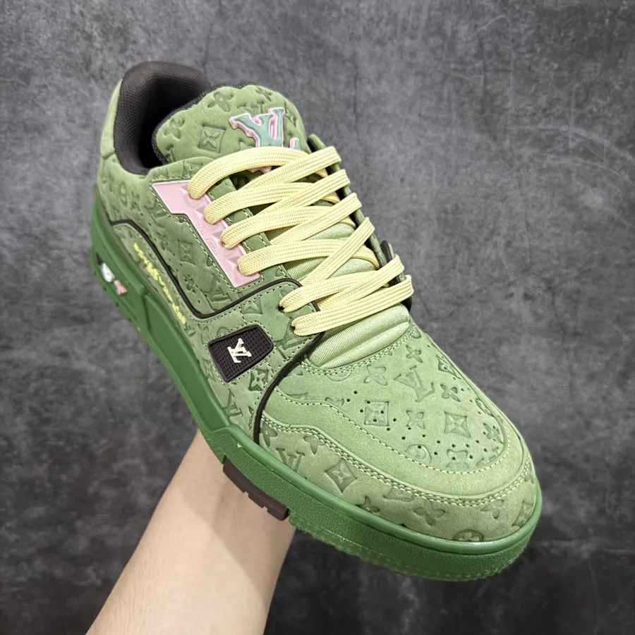 LV Trainer in Avocado Green