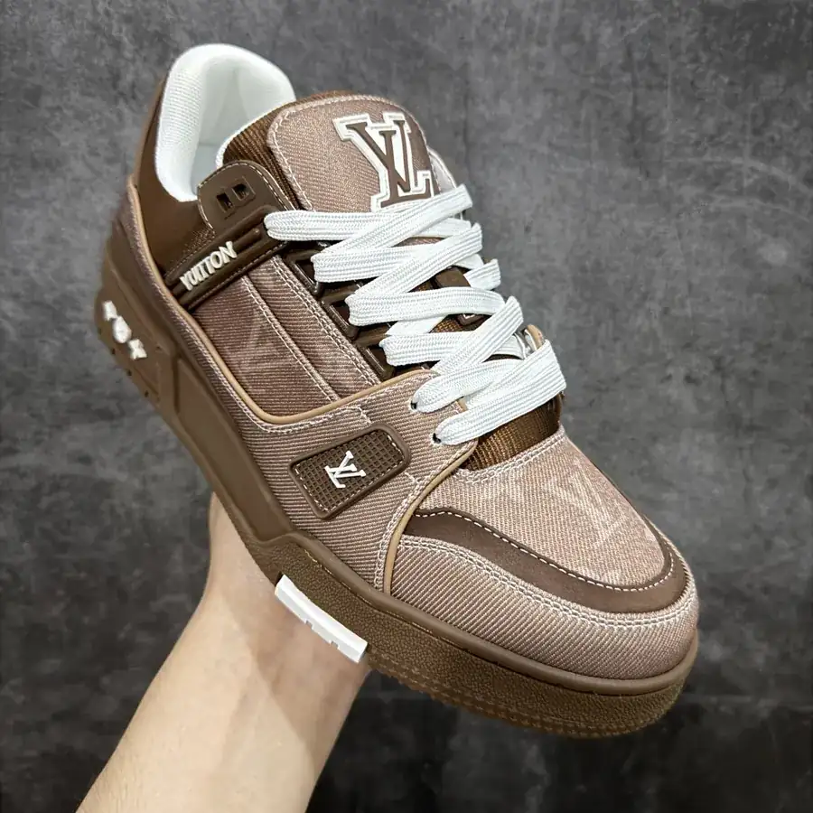 LV Trainer Brown Print