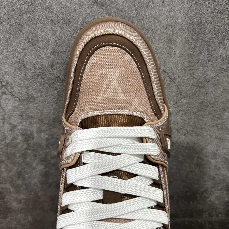 LV Trainer Brown Print