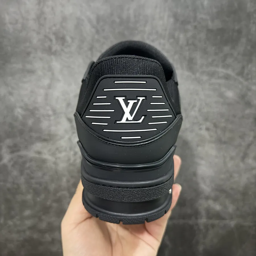 LV Trainer Black Calfskin with Embossed Pattern