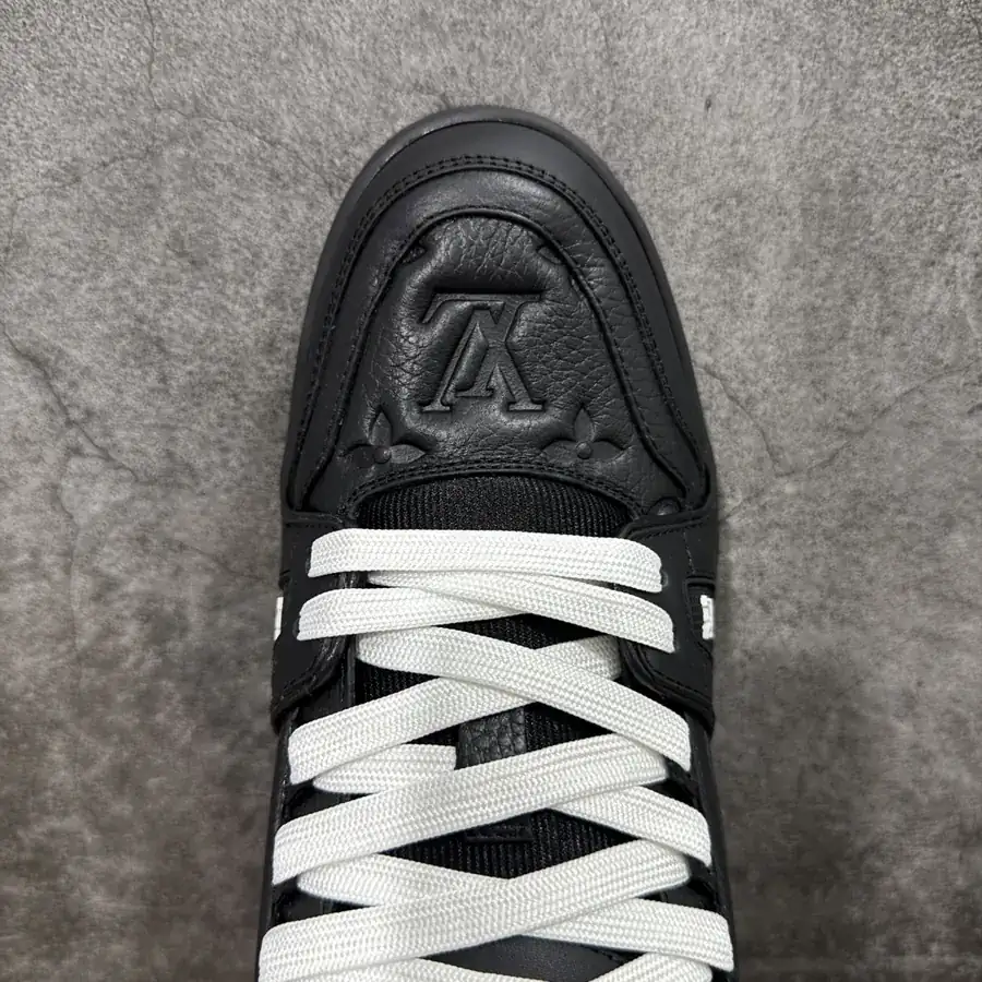 LV Trainer Black Calfskin with Embossed Pattern