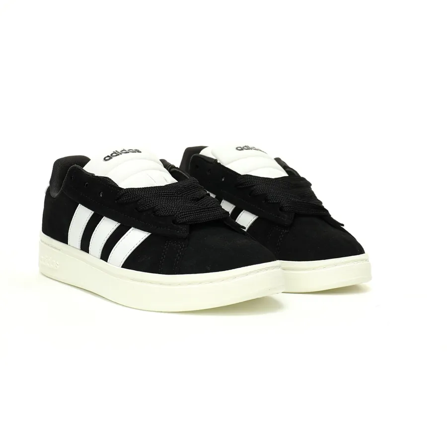 Adidas Grand Court Base 00s Vintage Flip Flop Black and White Low Top Sneakers