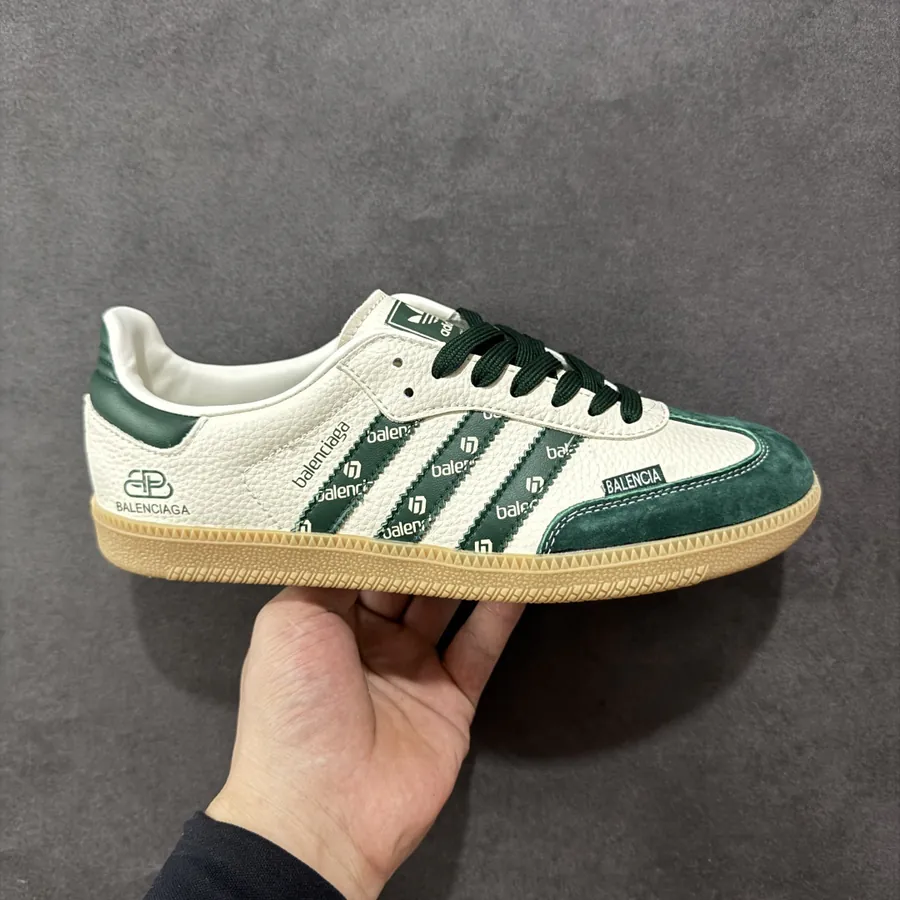Balenciaga x AD Originals Gazelle Indoor Exclusive White Green Print Sneaker