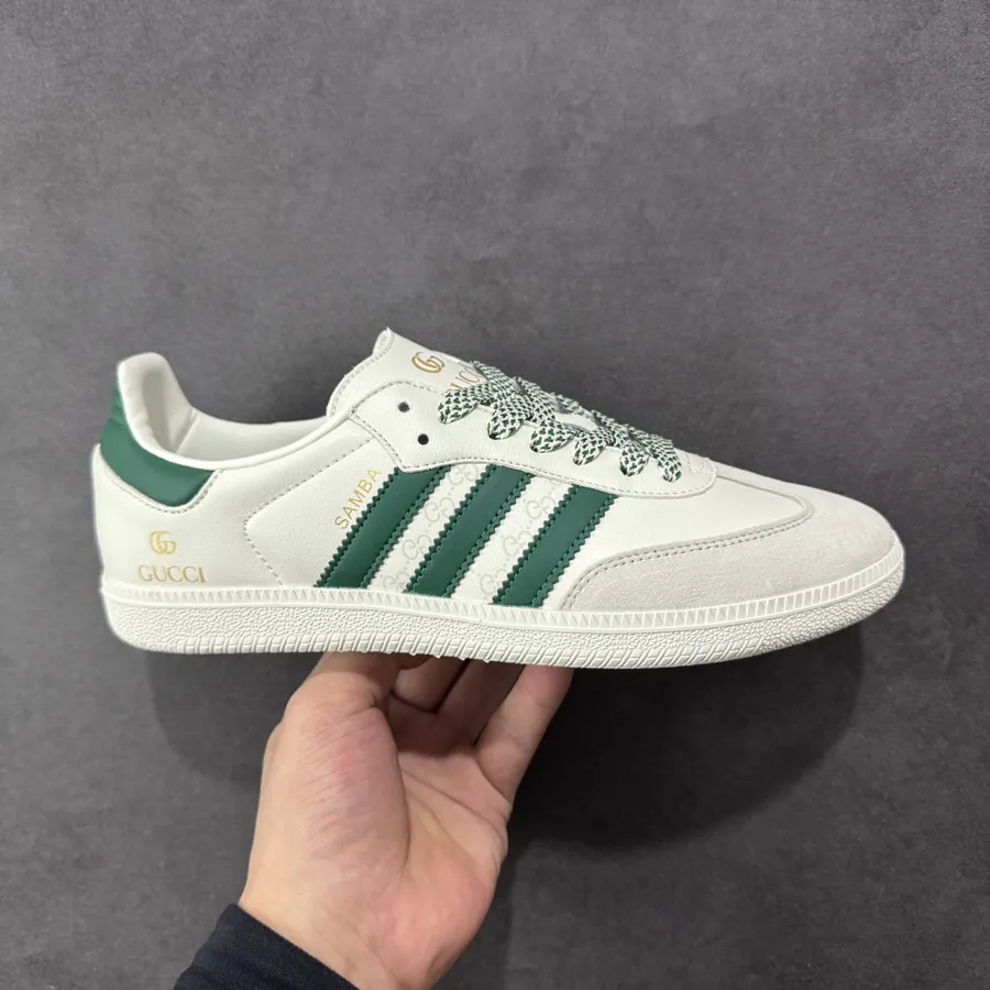 Adidas originals Samba OG x GUCCI 灰白绿