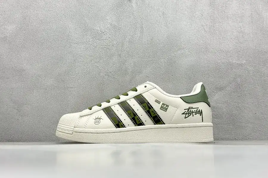 Originals Superstar x Stussy White Green