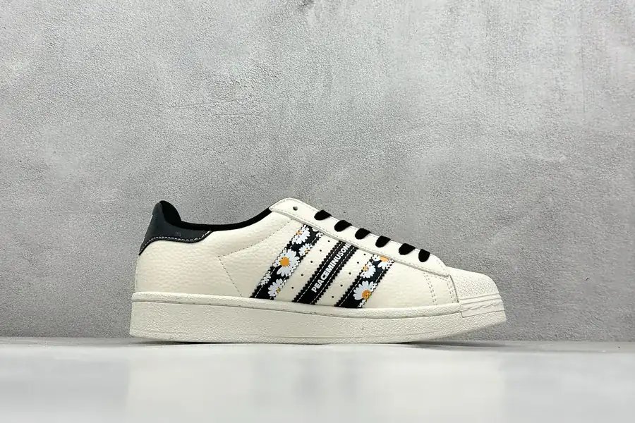 AD Originals Superstar x Peaceminusone White and Black Daisy