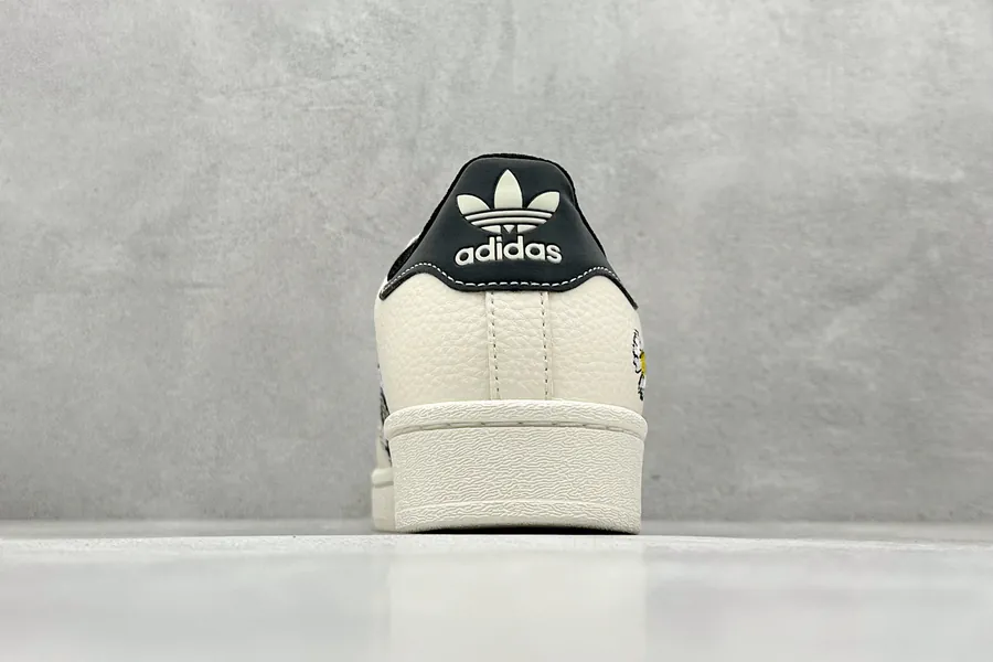 AD Originals Superstar x Peaceminusone White and Black Daisy
