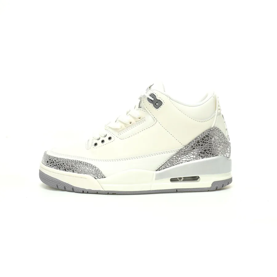 Michael Jordan 3 Retro Sail Metallic Sliver Basketball Shoe