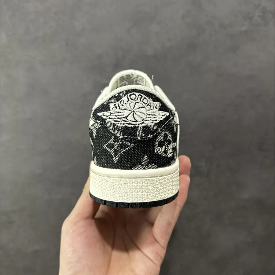 Travis Scott x Fraent Design x Air 1 Low OG SP 1 Black Denim Low Top Sneakers