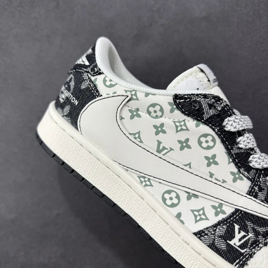 Travis Scott x Fraent Design x Air 1 Low OG SP 1 Black Denim Low Top Sneakers