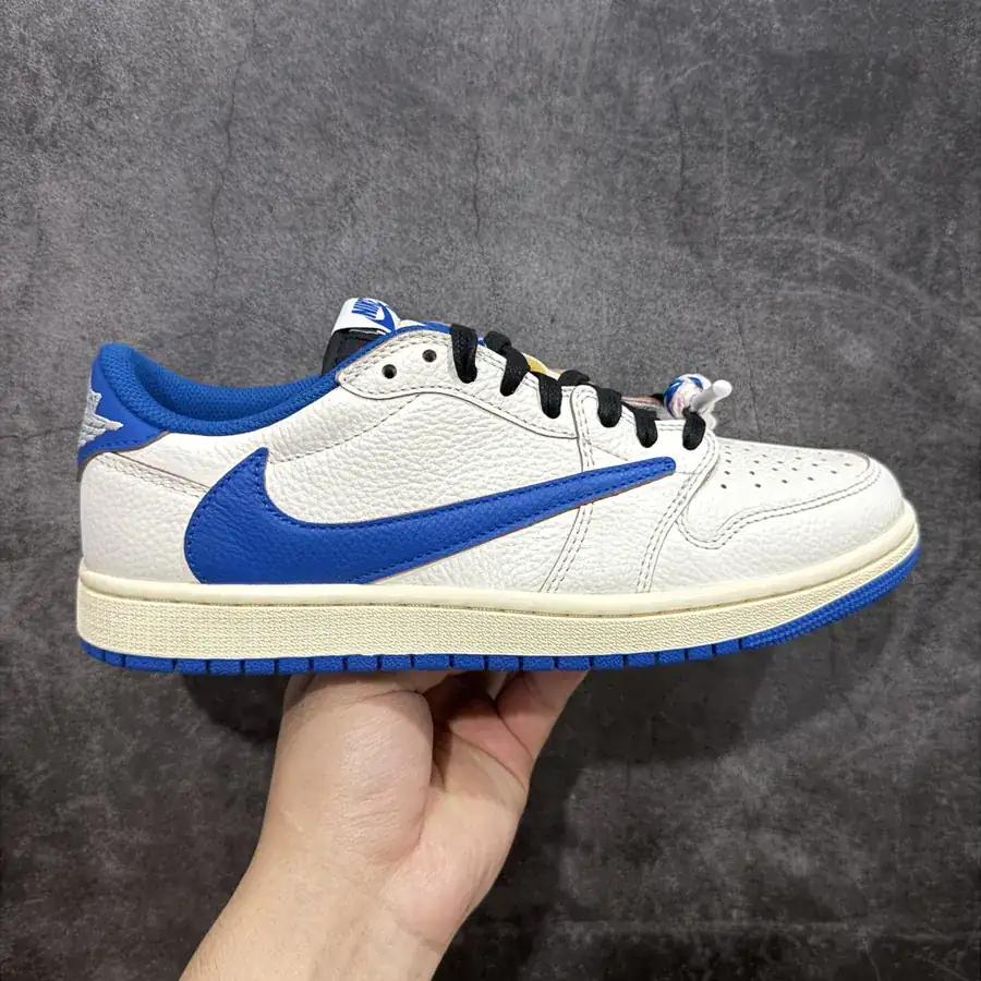 Travis Scott x Air Jordan AJ1 Low OG SP TS White Blue Lightning 2.0