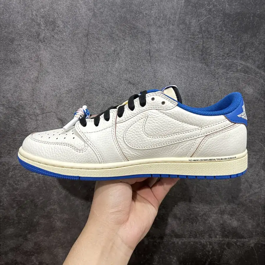 Travis Scott x Air Jordan AJ1 Low OG SP TS White Blue Lightning 2.0