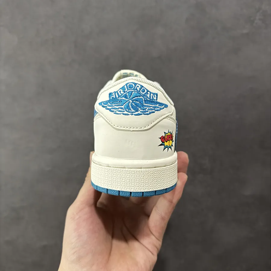 Travis Scott x Fraent Design x Air 1 Low OG SP 1 Blue Hook Blue Sole Low Top Cultural Casual Sneakers