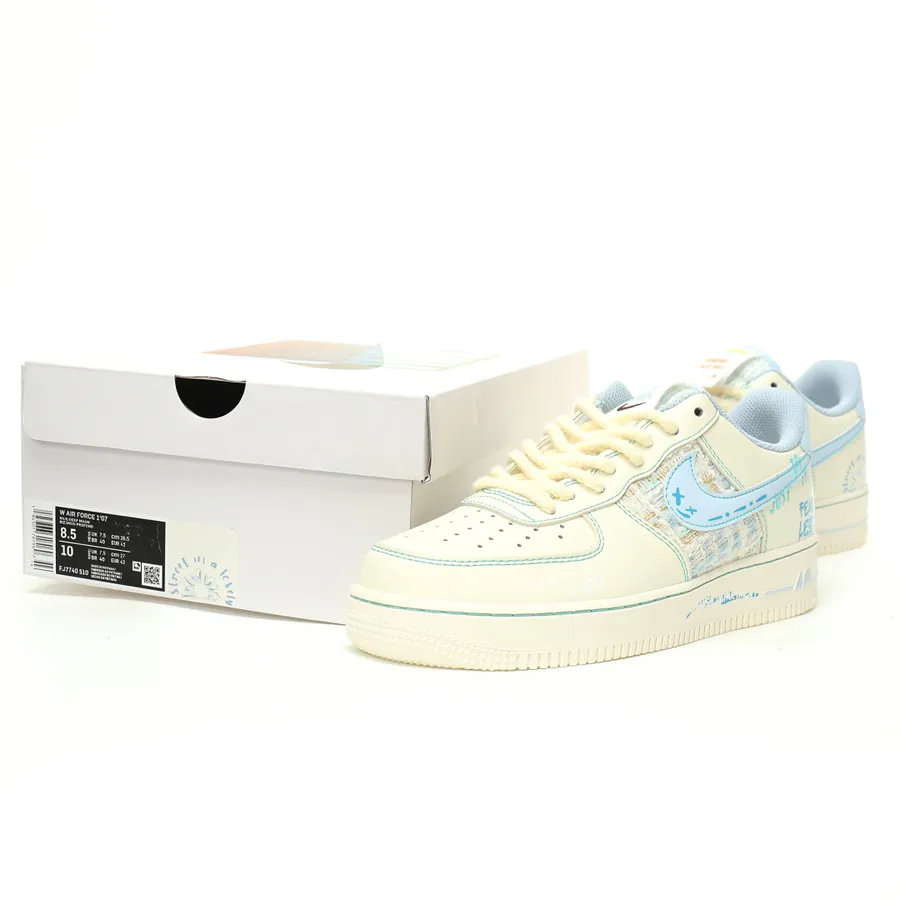 AF1'07 Low 'JUST DO IT' Classic Low Sneaker in Grained Calfskin