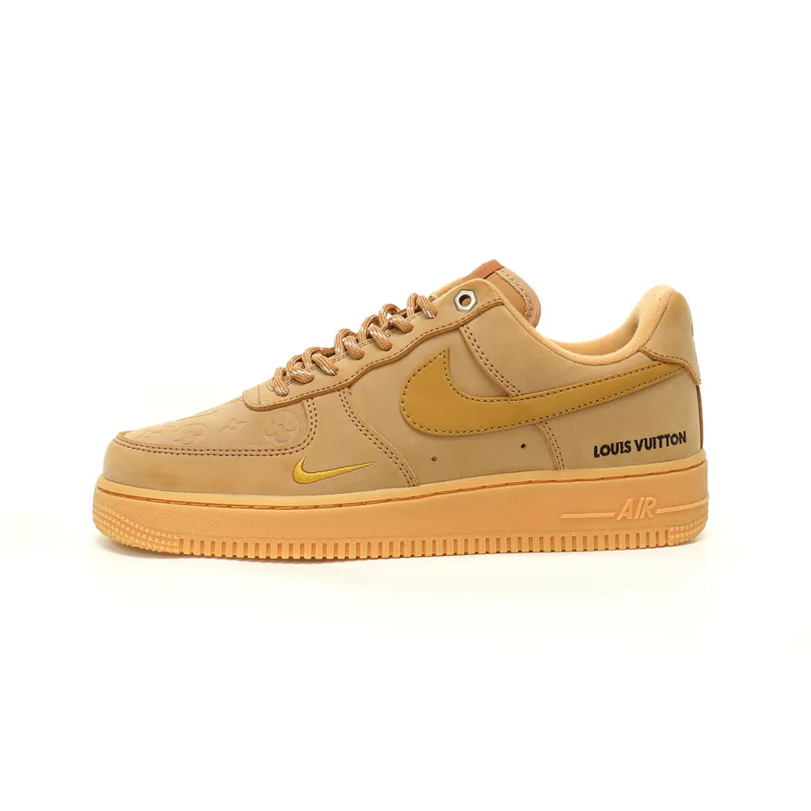 Louis Vuitton x Air Force 1 07 Low WheatBrown Monogram Low Top Sneaker