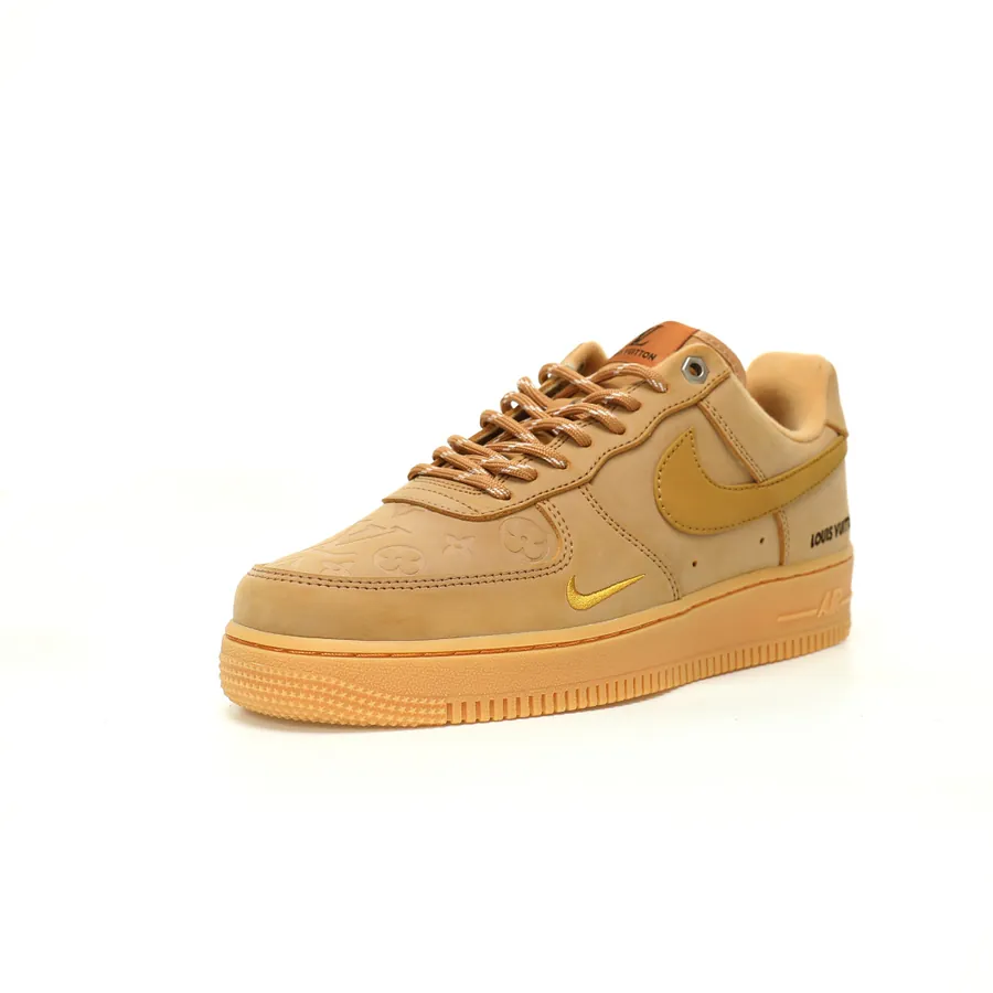 Louis Vuitton x Air Force 1 07 Low WheatBrown Monogram Low Top Sneaker