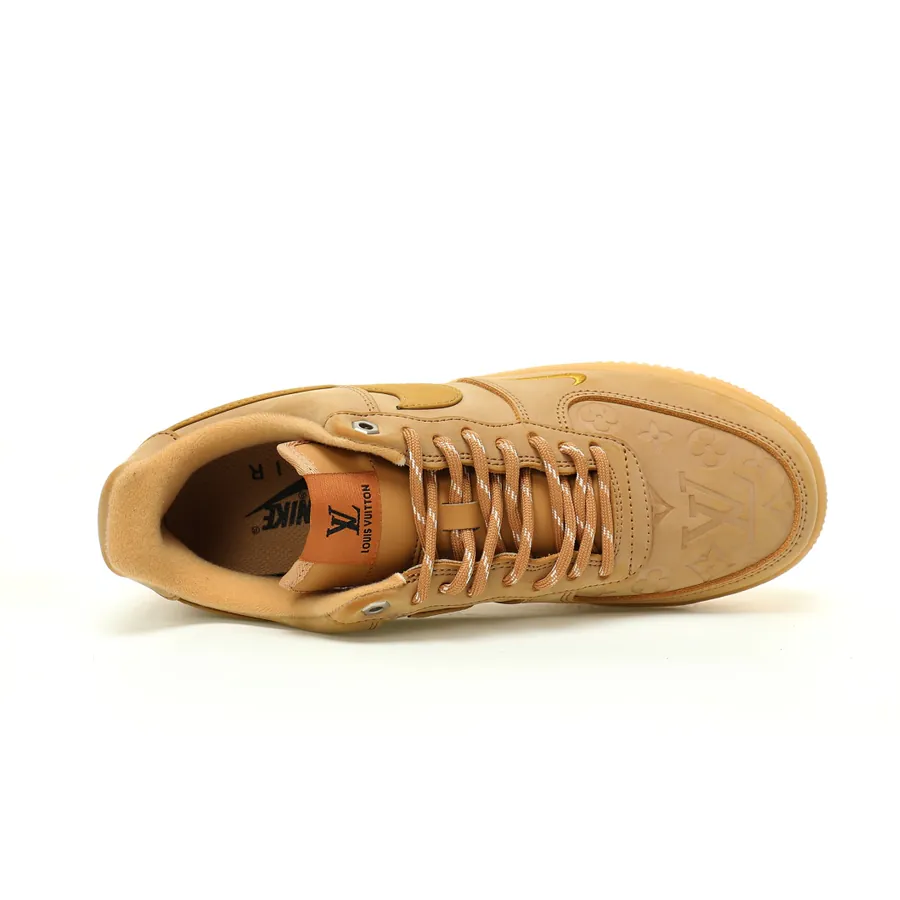 Louis Vuitton x Air Force 1 07 Low WheatBrown Monogram Low Top Sneaker