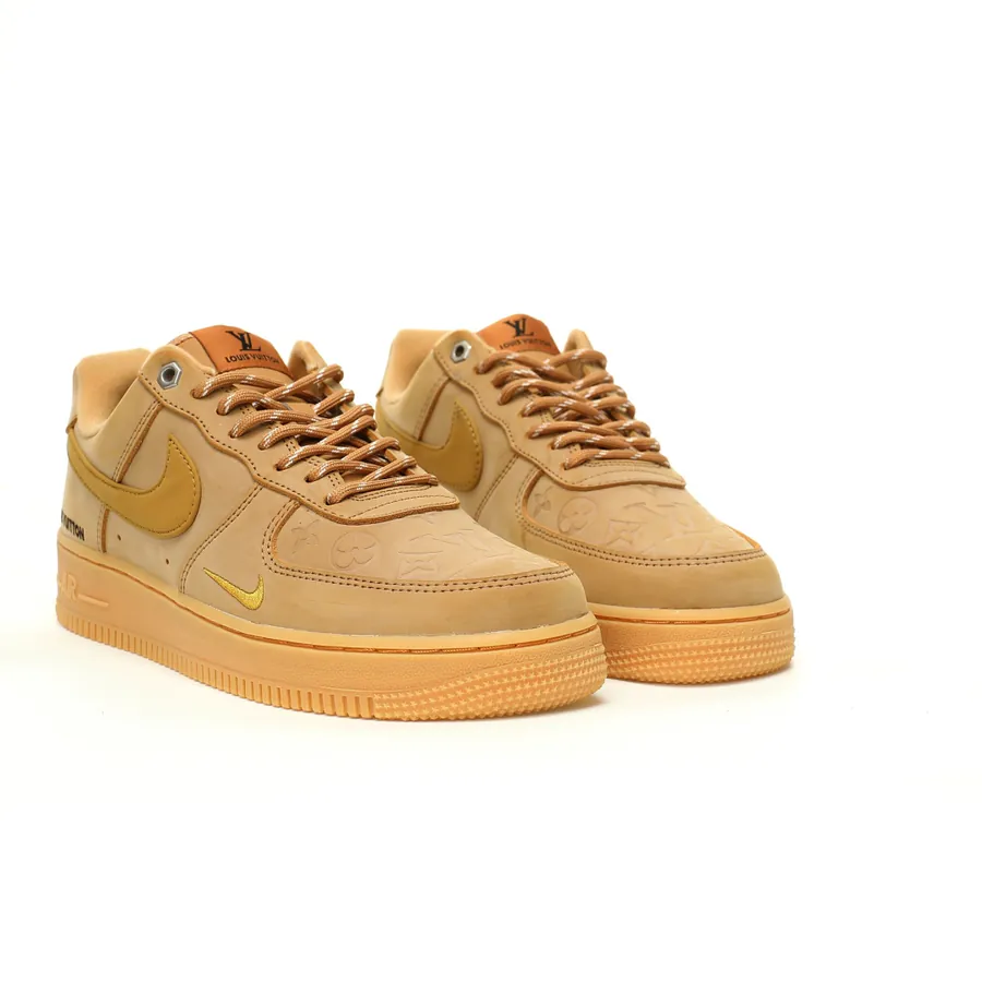Louis Vuitton x Air Force 1 07 Low WheatBrown Monogram Low Top Sneaker