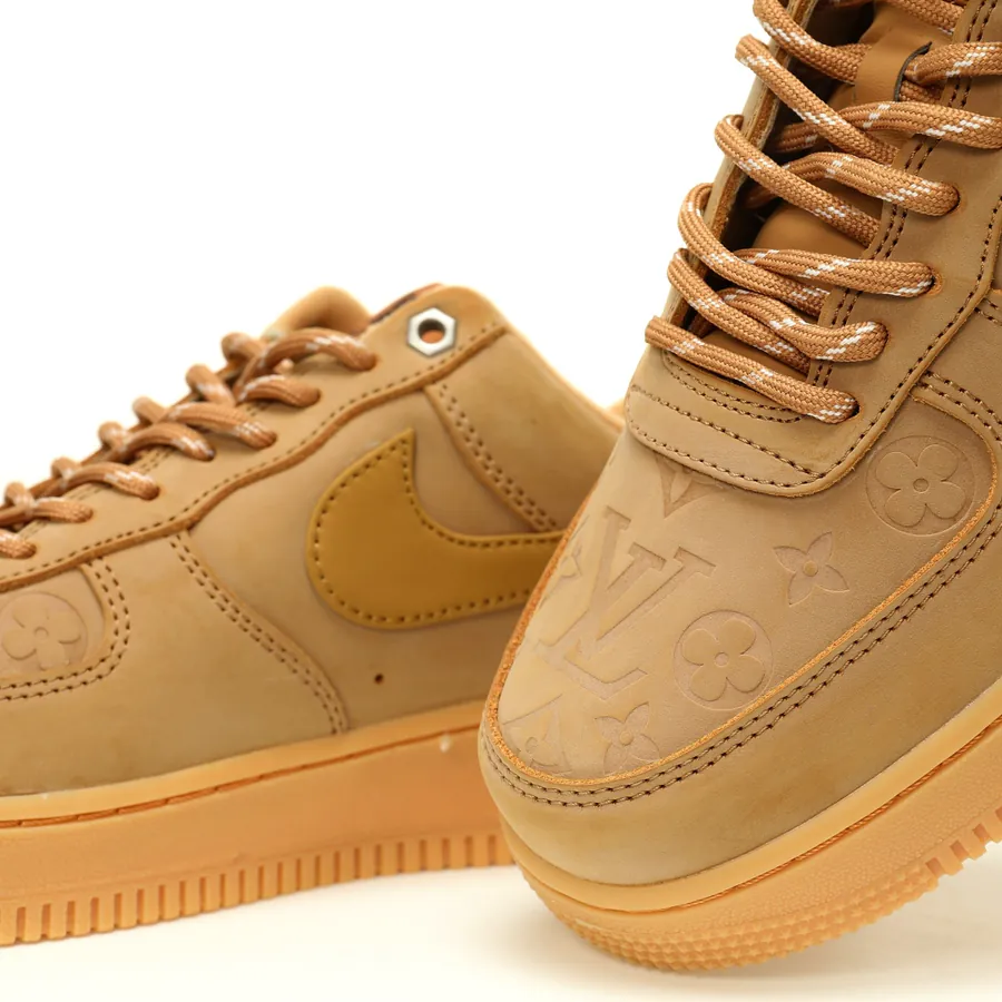 Louis Vuitton x Air Force 1 07 Low WheatBrown Monogram Low Top Sneaker