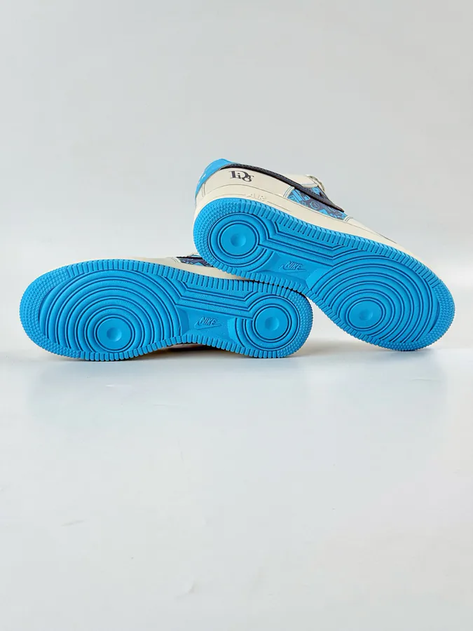 DIOR x Nike Air Force 1 Low 07 White Blue Small Hook