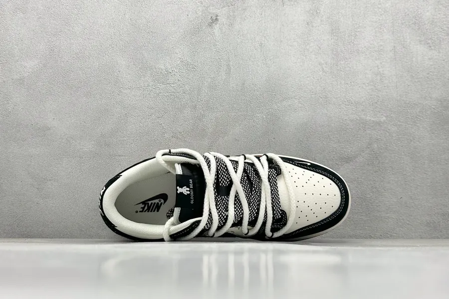 Nike SB Dunk Low x Stussy Black White Hook Strap